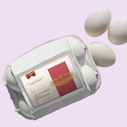 Этикетки в рулоне на упаковку для яиц