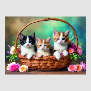 «Котята в корзинке» квартальный календарь