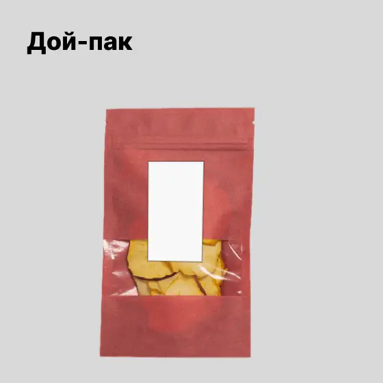 Этикетка в листе для пакетов дой-паков