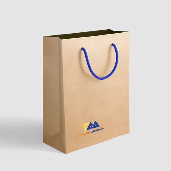 Крафт пакет с ламинацией купить в Благовещенске, печать на пакетах