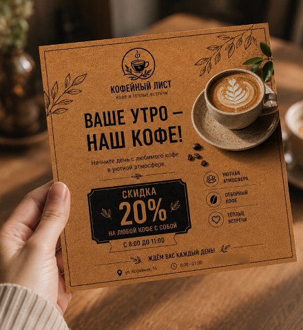 Полиграфия для кофеен