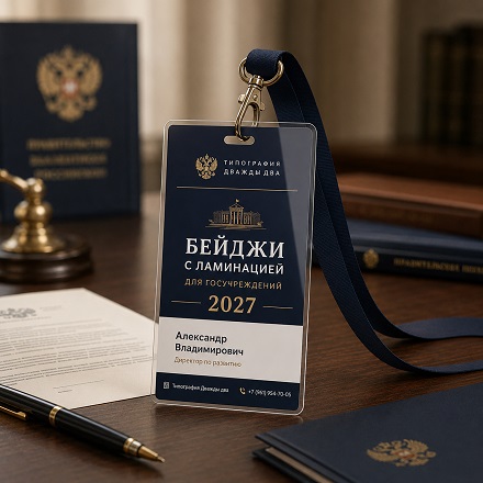 Бейджи из бумаги с ламинацией