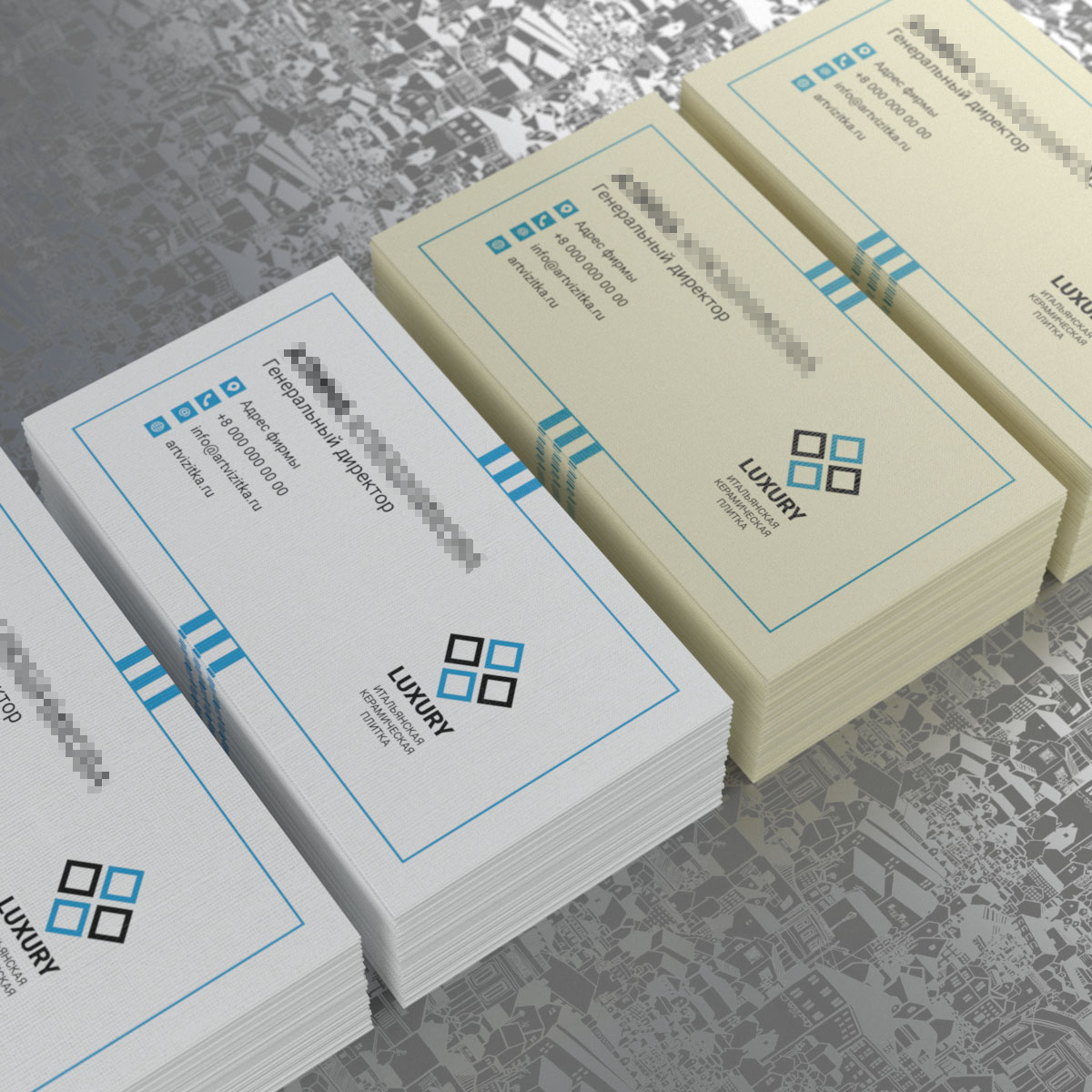 Печать визиток на льне Печать визиток на льне