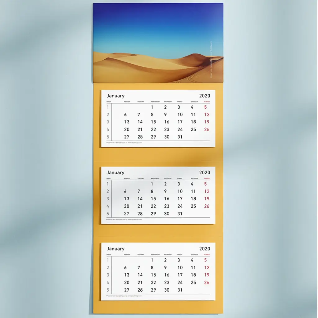 Квартальный календарь ТРИО  с 3-мя рекламными полями