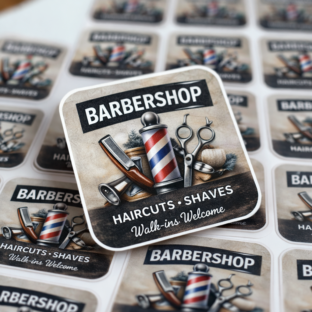 Печать наклеек на самоклеящейся плёнке