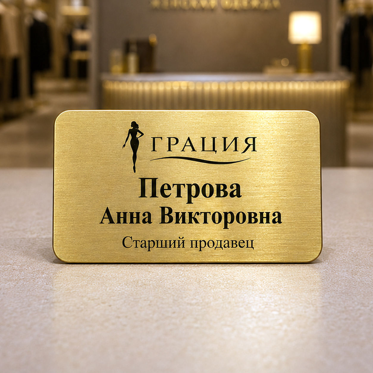 Бейдж без окна 70х40 мм