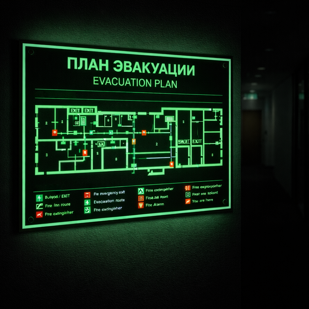 Печать на фотолюминесцентной пленке