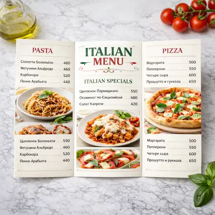 Меню для HoReCa