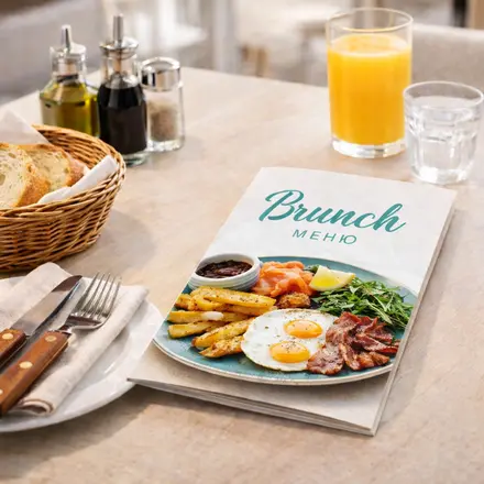 Меню на скрепке А5