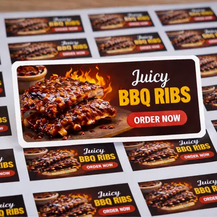 Наклейки прямоугольные