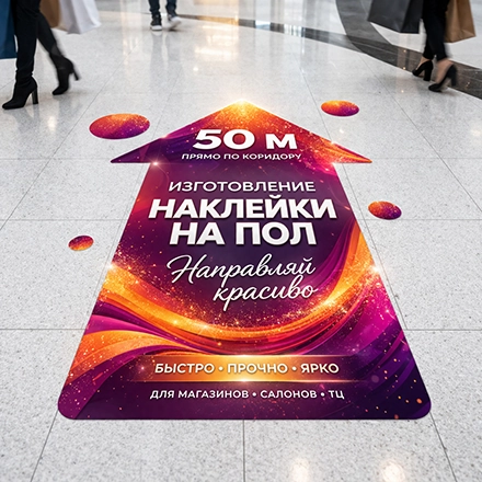 Наклейка на пол