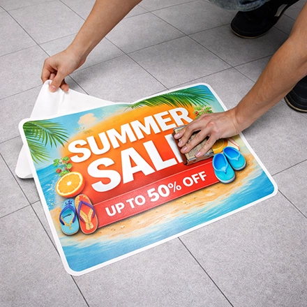 Наклейка на пол