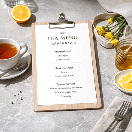 Меню простое