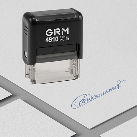 Печать факсимиле 26х9 мм