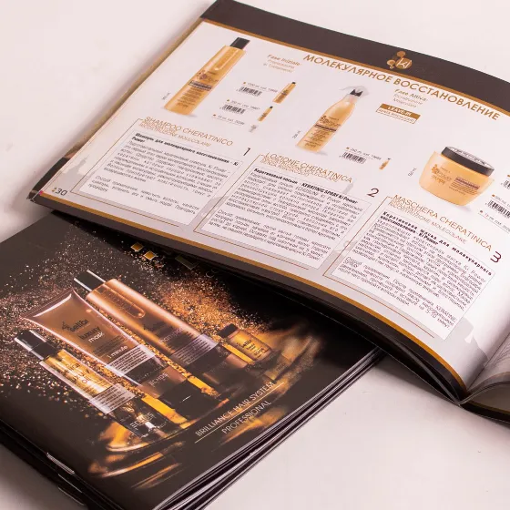 Каталог А5 на скрепке альбомная ориентация мелованная бумага