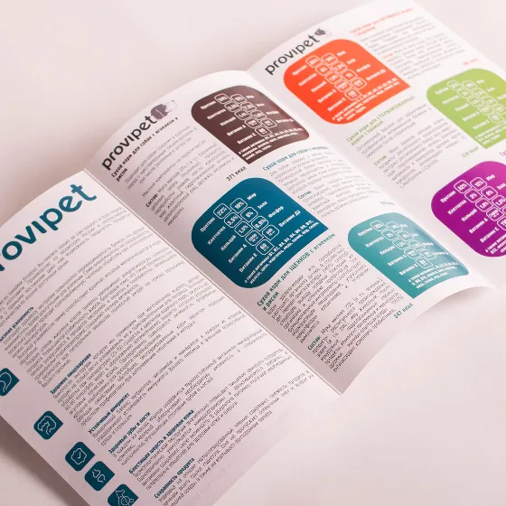 Буклет 2 фальца нестандартный размер мелованная бумага