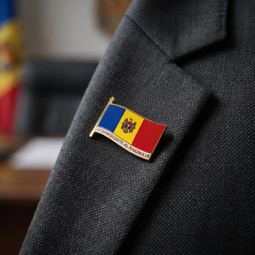 Insigna de rever cu simbolurile de stat
