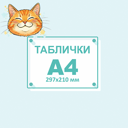 Табличка A4 двухслойная (