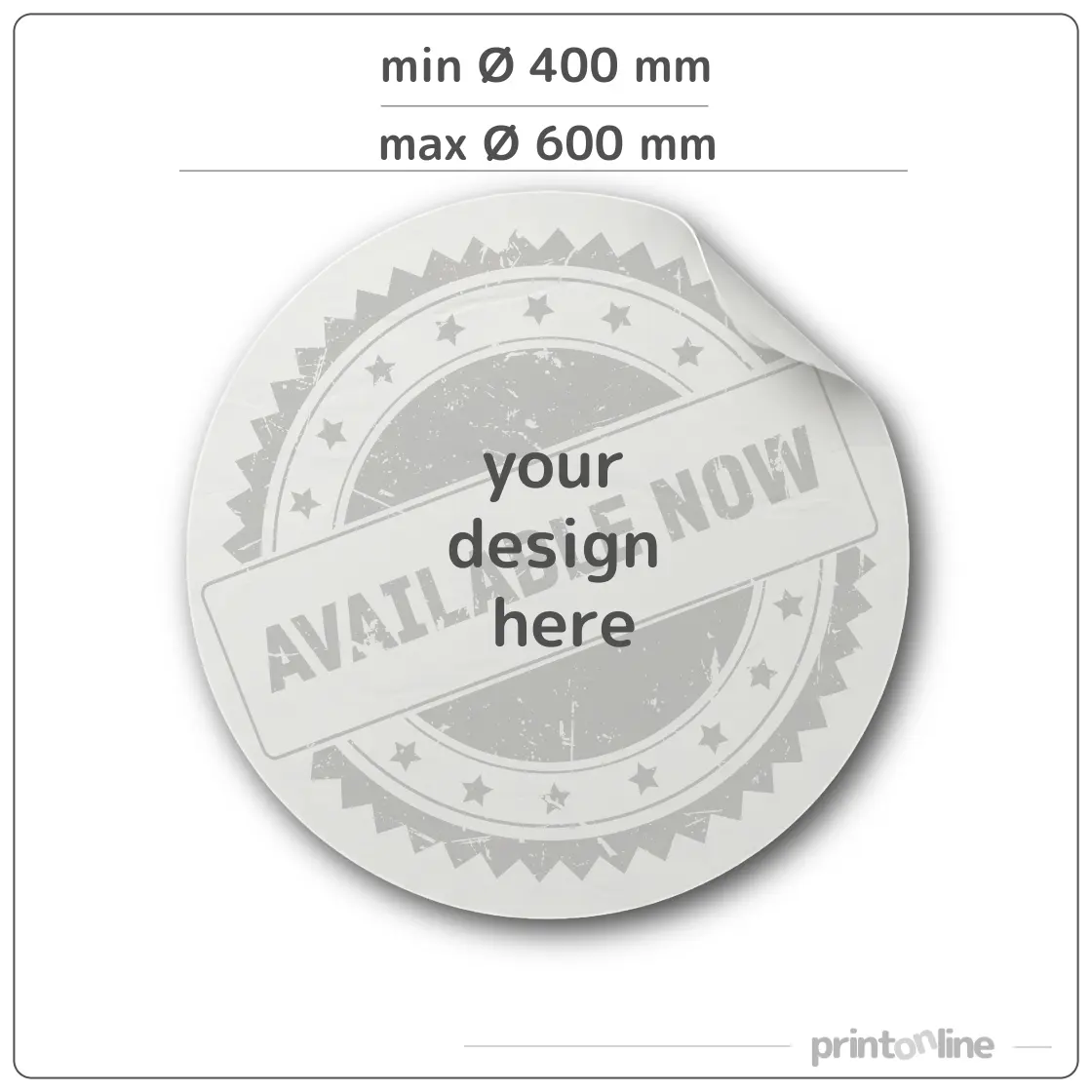 Apaļa forma | Lielas uzlīmes līdz Ø 600 mm Apaļa forma | Lielas uzlīmes līdz Ø 600 mm
