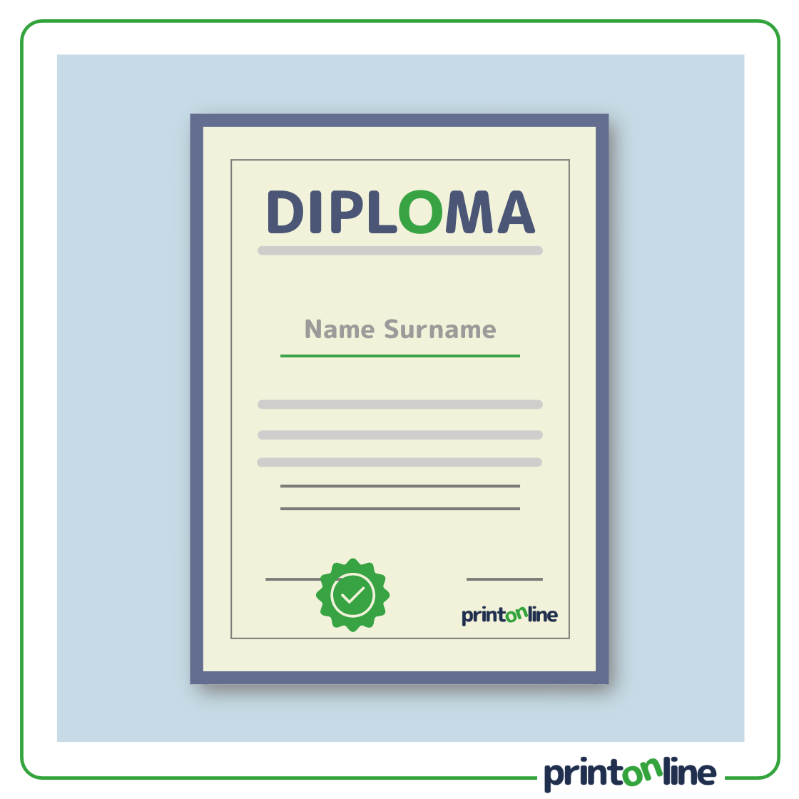 Diplomi uz A4 dizaina papīra