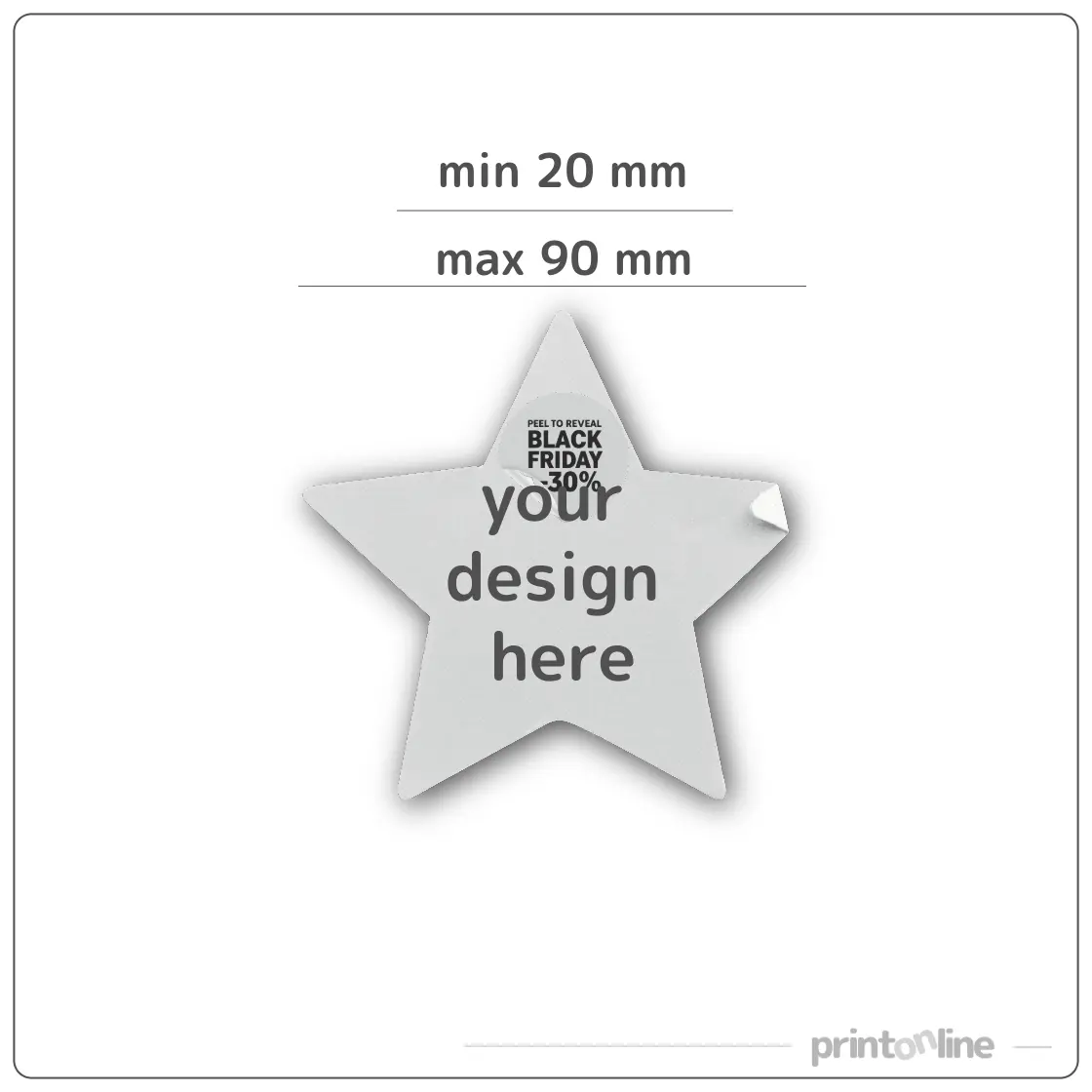 Pielāgota forma | Mazas uzlīmes līdz 90 mm Pielāgota forma | Mazas uzlīmes līdz 90 mm