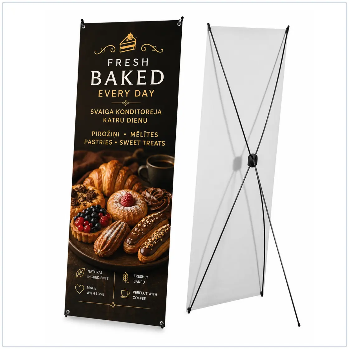 X-banner Compact ar apdruku
