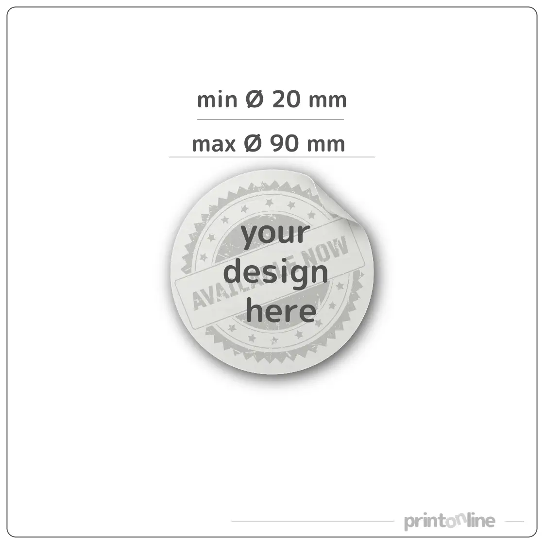 Apaļa forma | Mazas uzlīmes līdz Ø 90 mm Apaļa forma | Mazas uzlīmes līdz Ø 90 mm