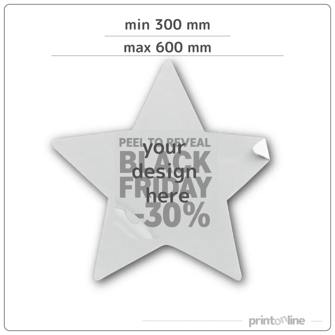 Pielāgota forma | Lielas uzlīmes līdz 600 mm Pielāgota forma | Lielas uzlīmes līdz 600 mm