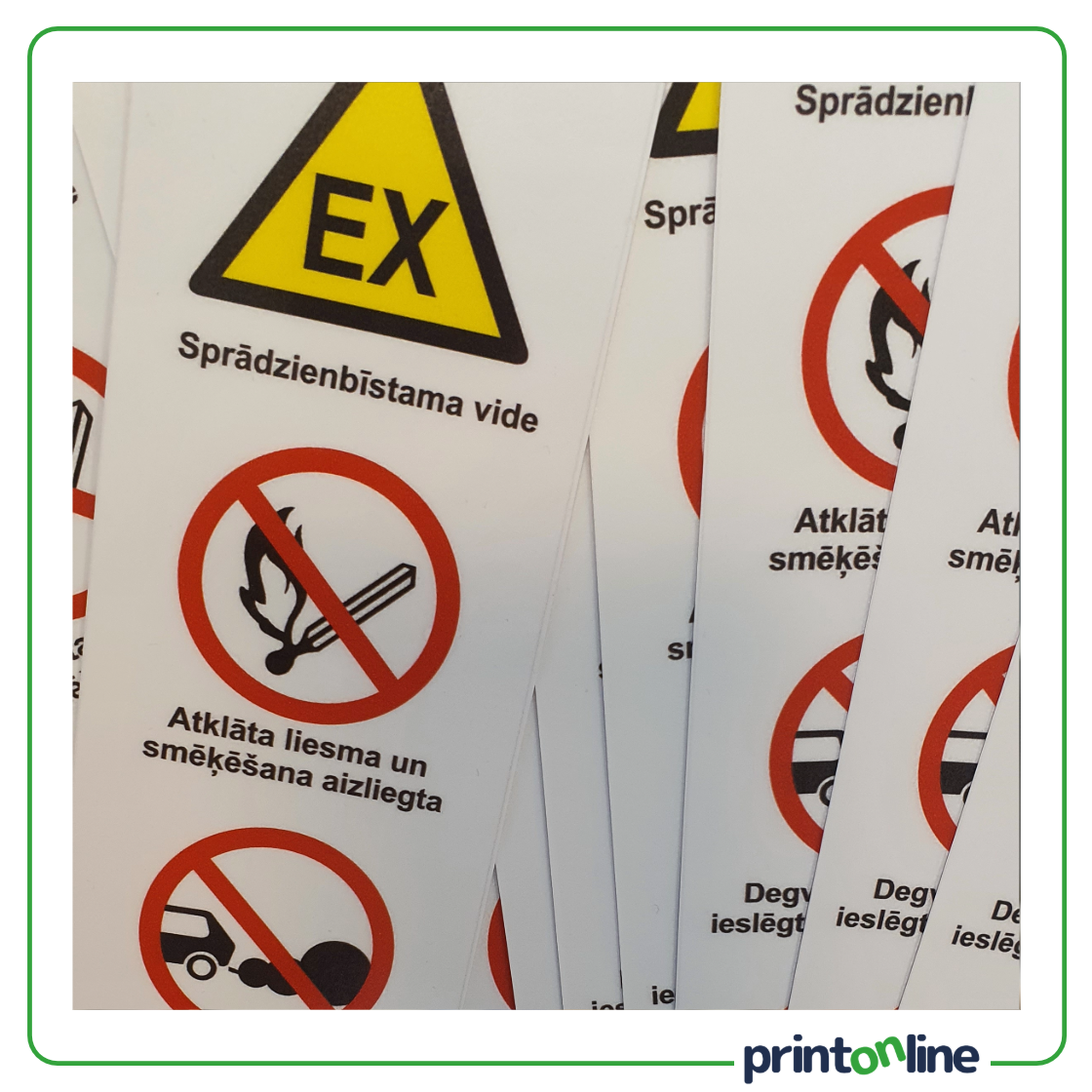 Plāksnes | Krāsu druka | PVC plastmasas pamatne