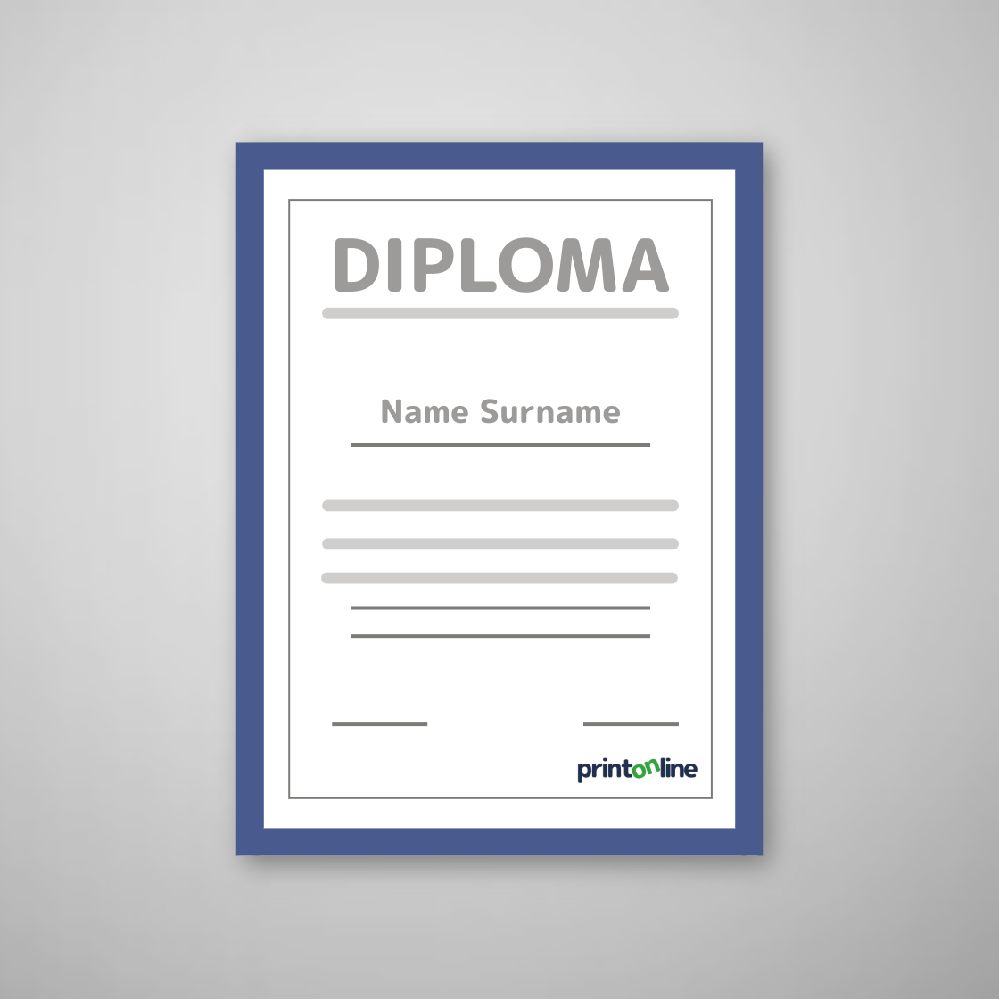 A4 formāta diplomi uz balta kartona