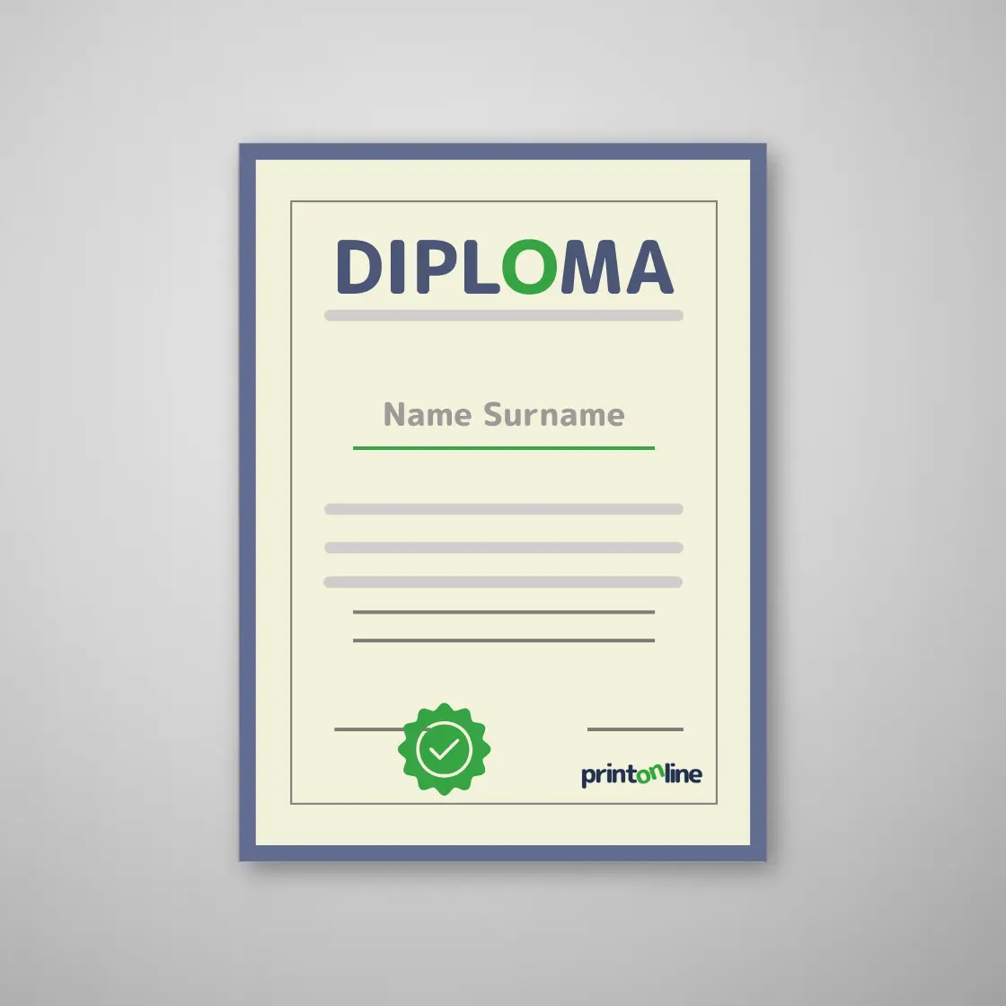 Diplomi uz A4 dizaina papīra
