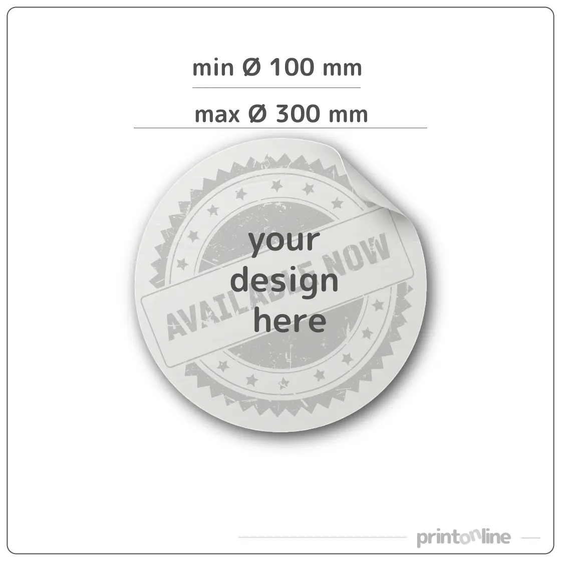 Apaļa forma | Vidēja izmēra uzlīmes līdz Ø 300 mm